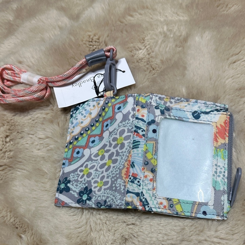 NEW Vera Bradley ReActive RFID Lanyard Card Case 27731-12543 Citrus Paisley - Picture 6 of 8